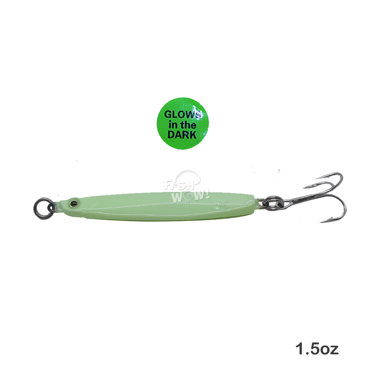 Glow in the Dark Fishing Jigs 5-Pack 42g Vertical Slow Fall Lures with Mustad Hooks