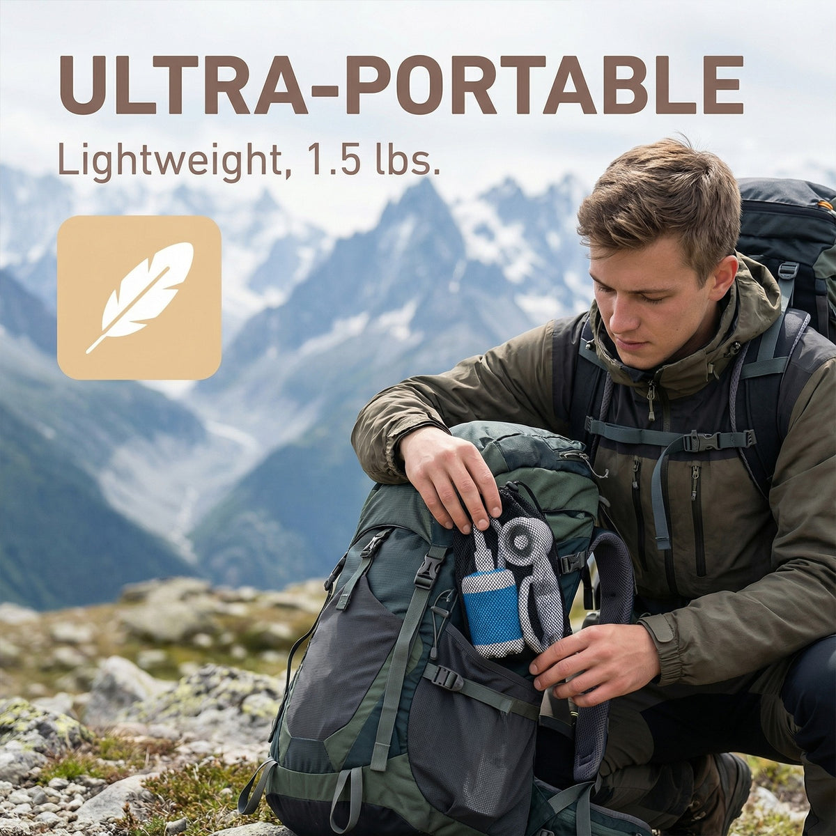 Portable Camping Shower Kit with Rechargeable Battery for Hiking Travel Car Pet Cleaning