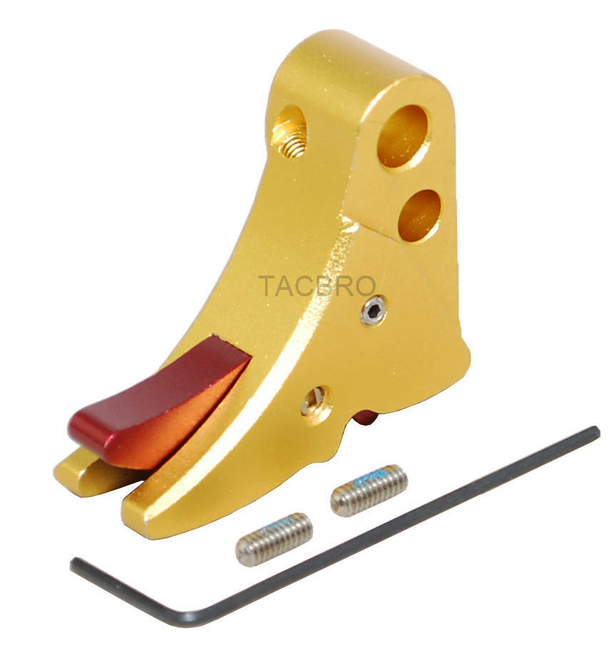 Anodized Aluminum Trigger Shoe with Safety for Gen 1-3 - Multiple Colors