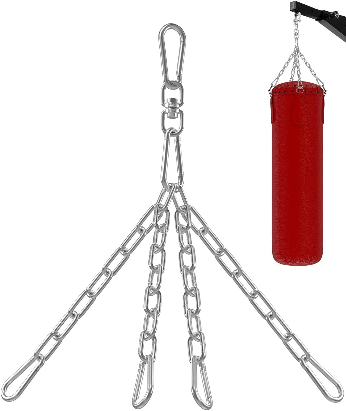 Heavy Duty Punching Bag Hanger with Spring Supports Up to 150 lbs