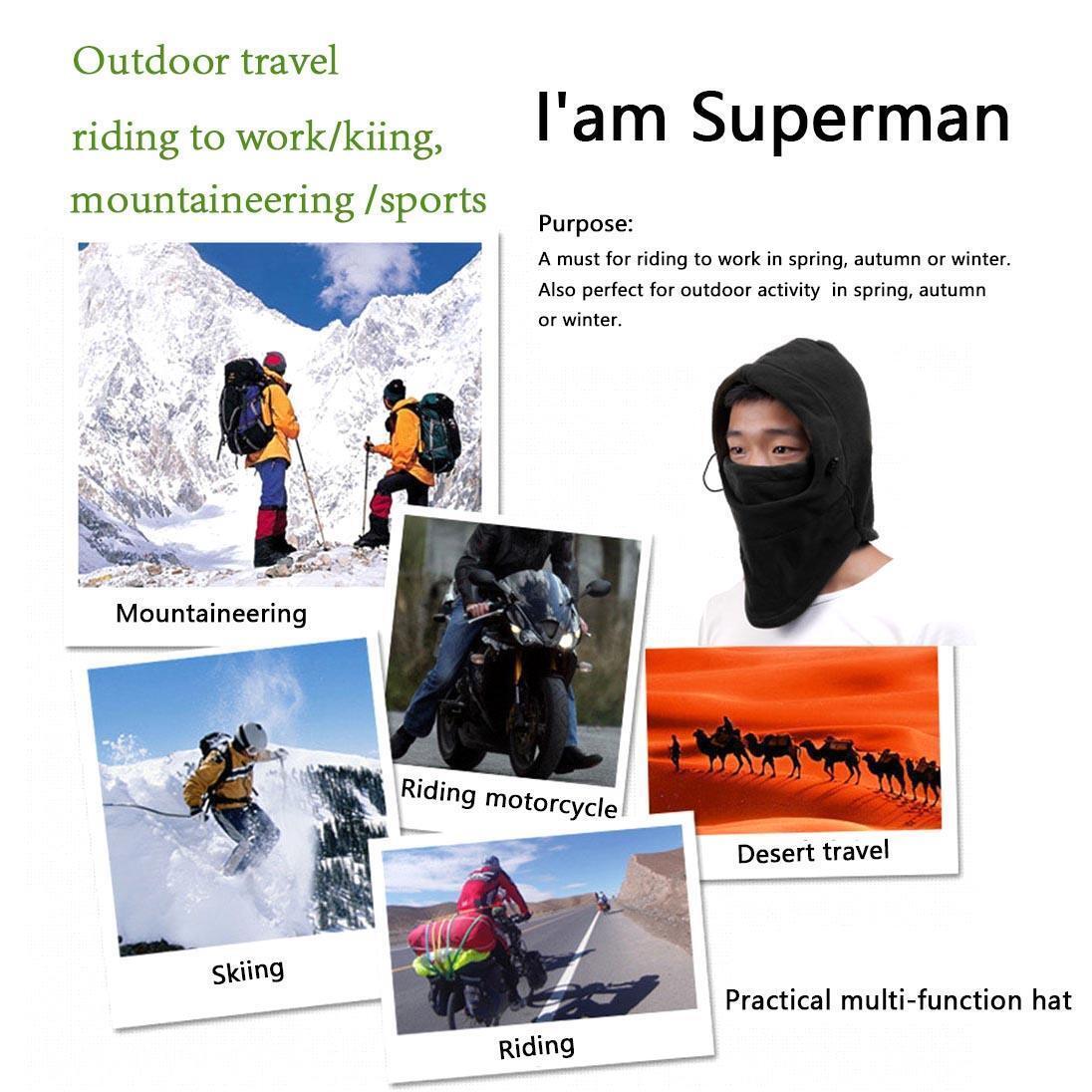 Unisex Fleece Balaclava Face Mask for Cold Weather Outdoor Sports
