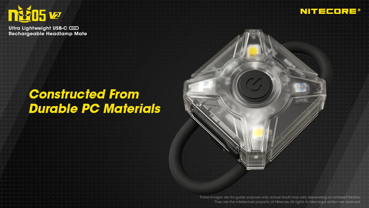 Rechargeable Signal Light with USB-C - Red & White Flashing Safety Light
