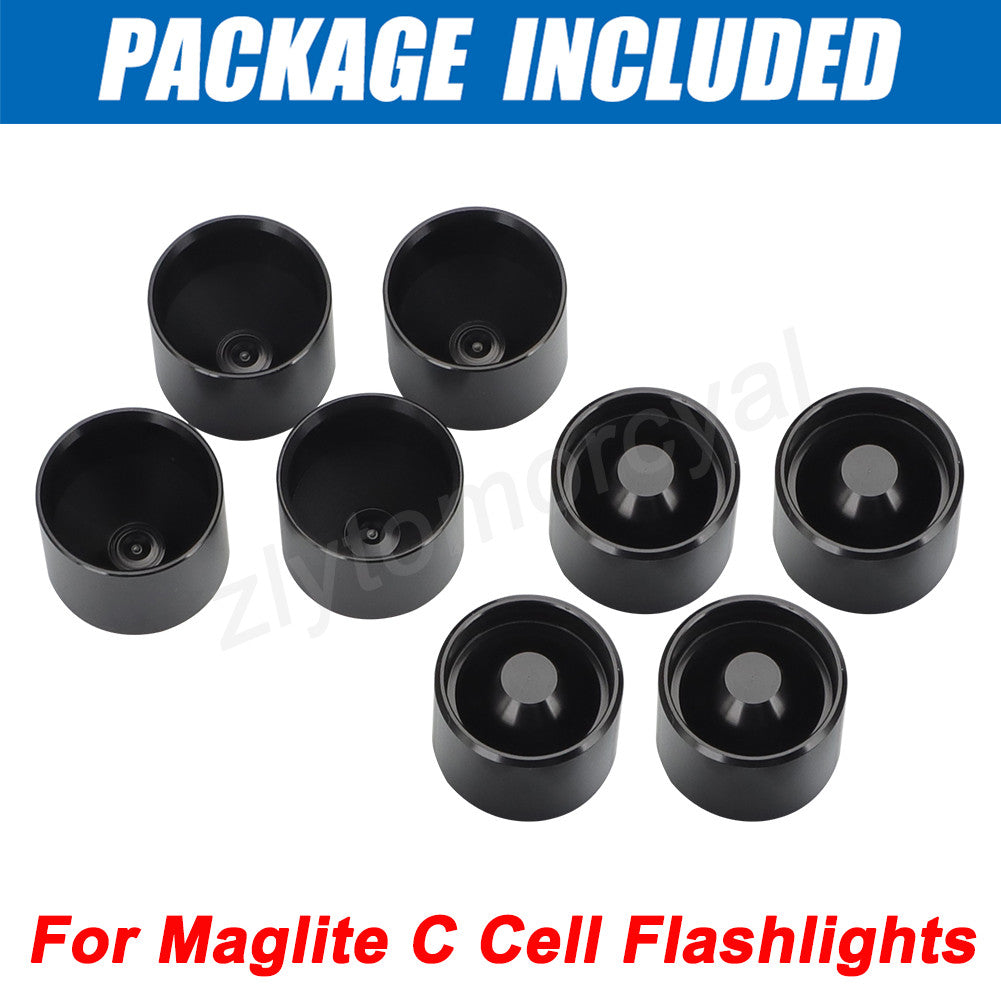 Aluminum Storage Cups for Maglite C & D Cell Flashlights - Set of 8