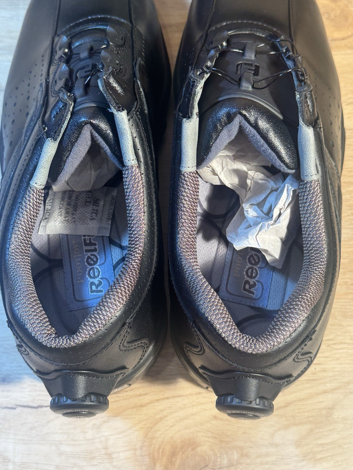 Men's Black Leather Golf Shoes - ReelFit Series, Size 10M, New with Box