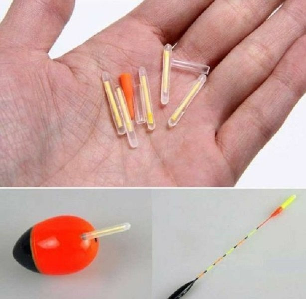 Mini Fluorescent Lightstick Set for Night Fishing - Glow Stick Clips 50Pcs