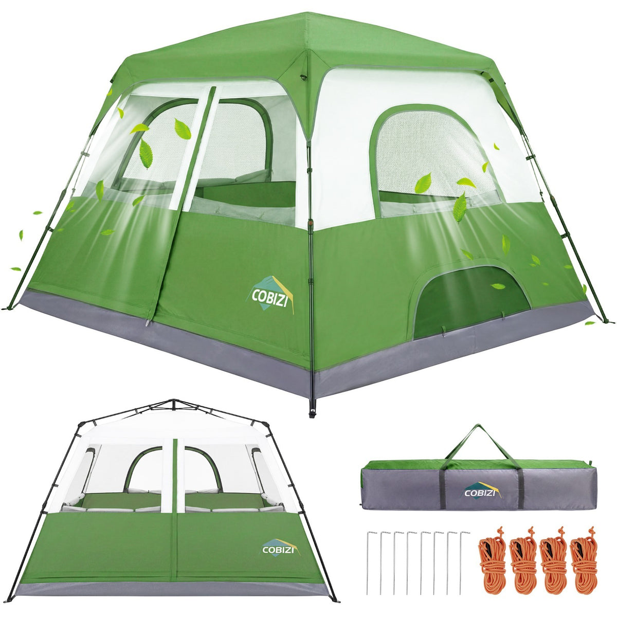 8-Person Camping Tent Waterproof Windproof Easy Setup Backpacking Shelter