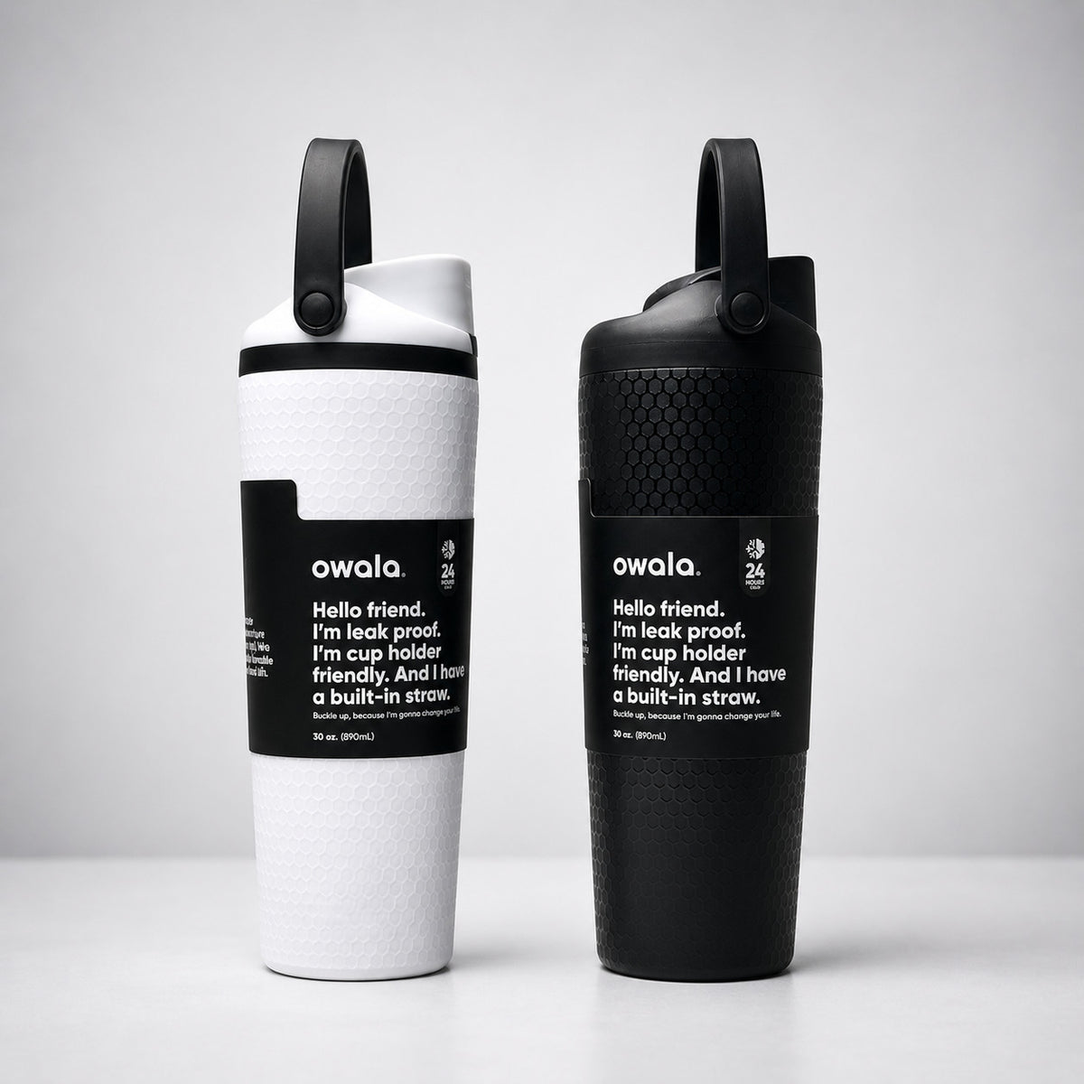 30oz Golf Water Bottle with Leak-Resistant Lid and Dual Drinking Options