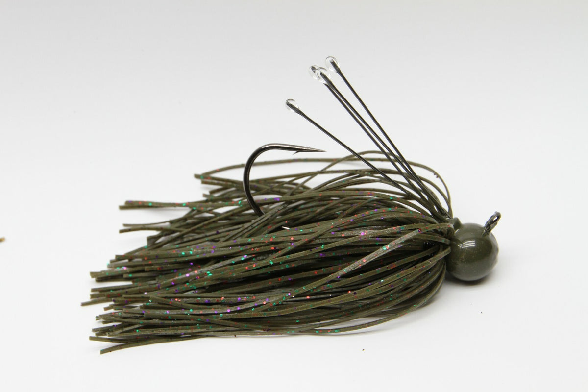 Custom Weedless Football Head Jig 3/8oz 2 Pack - Fishing Jig with Mustad Hooks