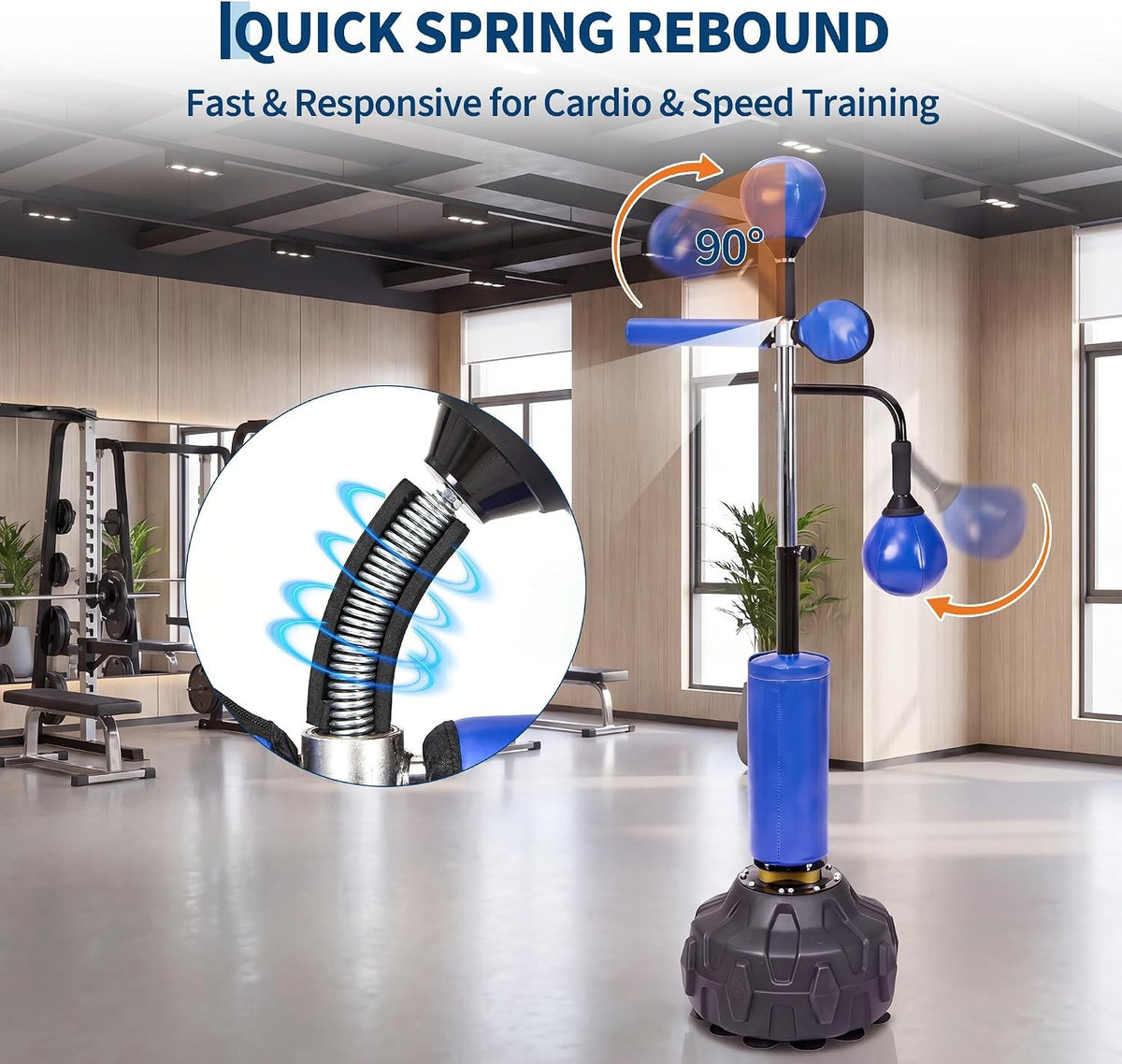 4-in-1 Freestanding Punching Bag Stand for Boxing & Kickboxing Training