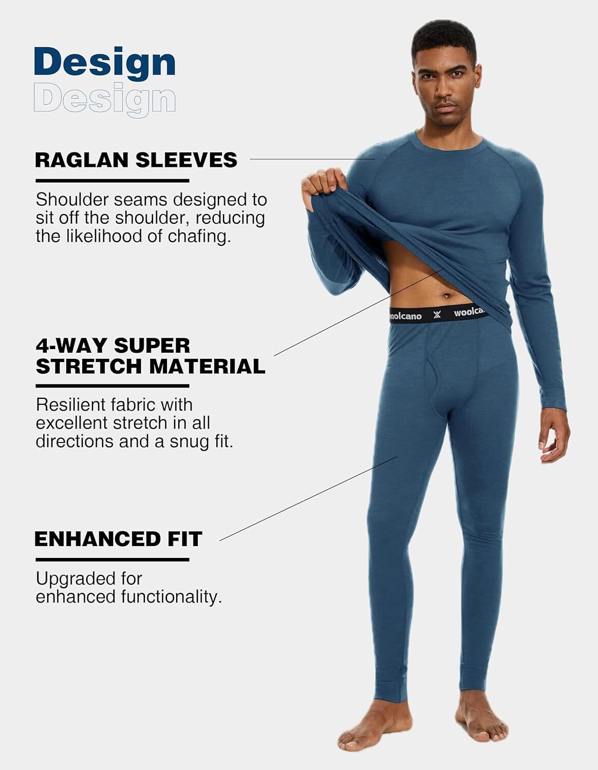 Men's Merino Wool Base Layer Sets for Winter Warmth and Moisture Wicking