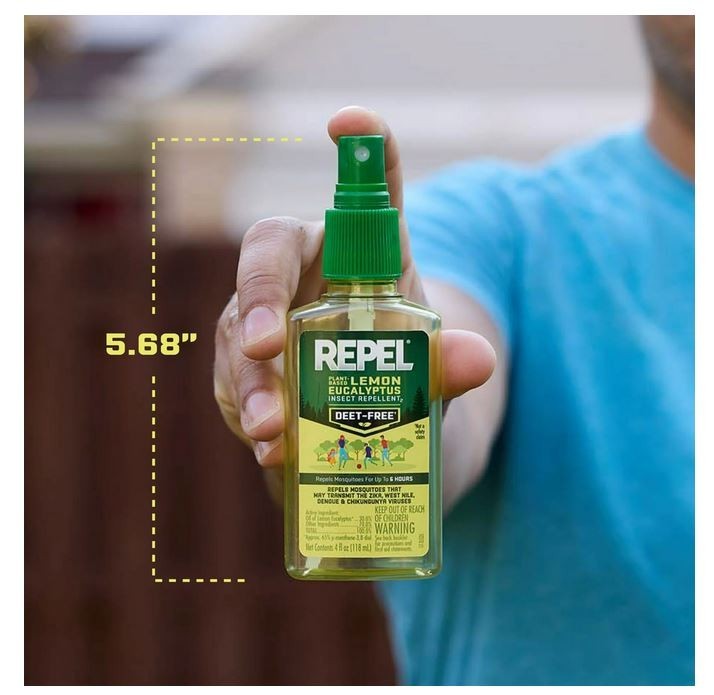 Plant-Based Lemon Eucalyptus Insect Repellent Pump Spray - DEET-Free Mosquito Protection