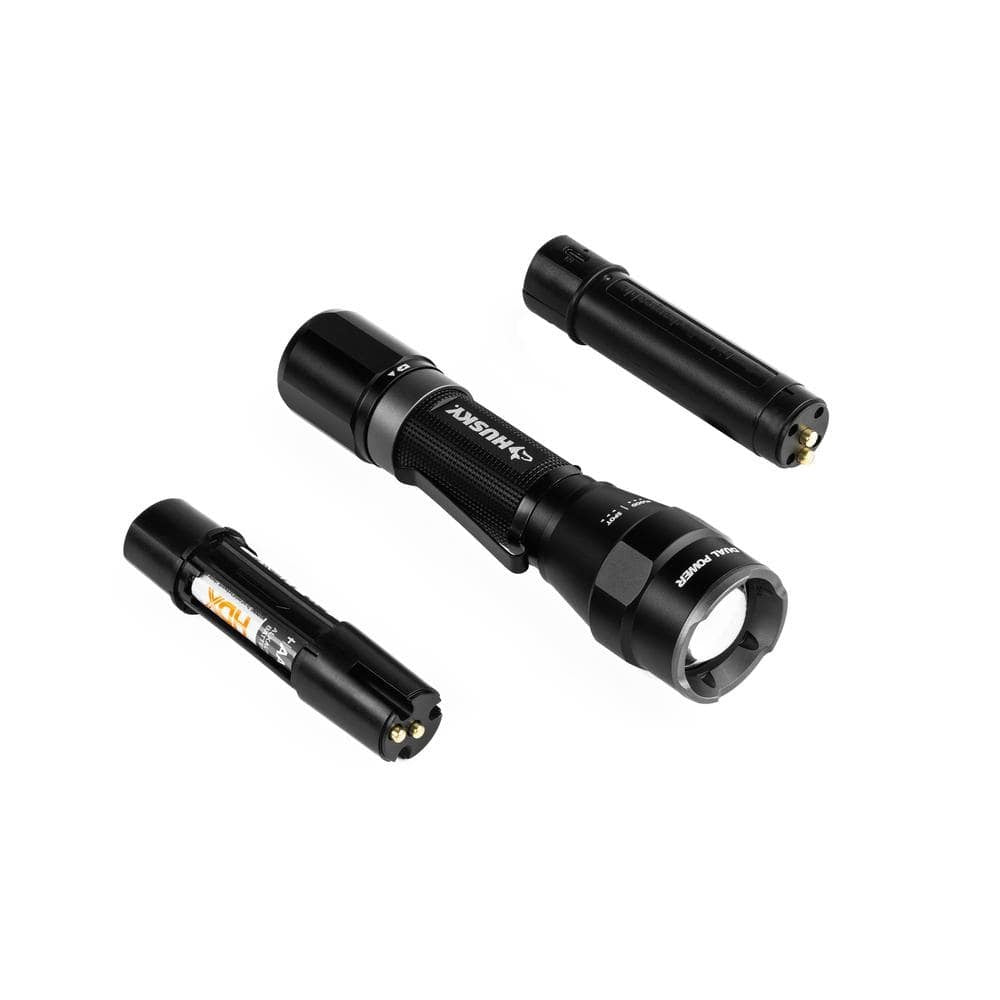 Rechargeable LED Flashlight 1200 Lumens Focus & Dual Power with USB-C