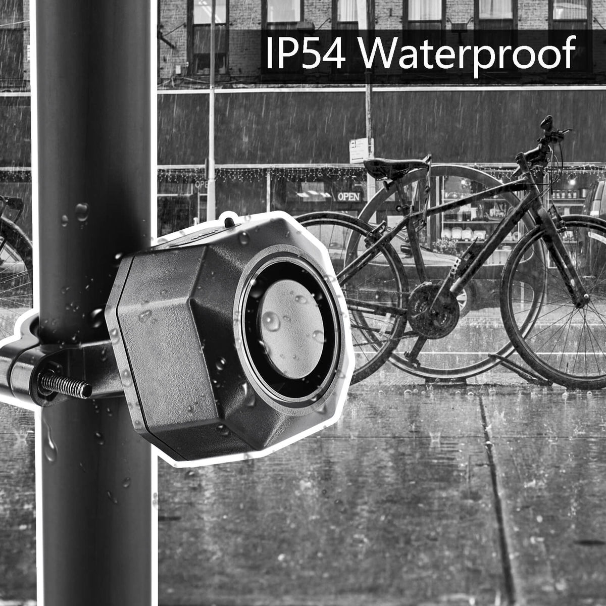 Wireless Bike Alarm System with Remote, Vibration Detection & Waterproof USB Rechargeable