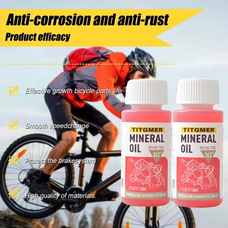 Bike Brake Bleed Kit with Mineral Oil for Hydraulic Disc Brakes - Universal Compatibility