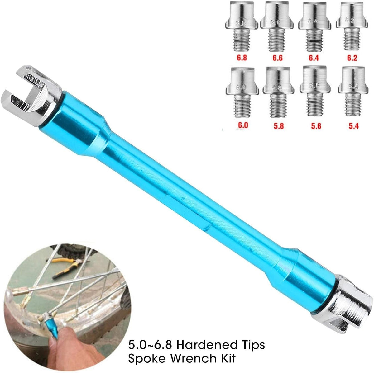 Motorcycle Spoke Wrench Set 5068mm - Universal Wheel Rim Tool for Dirt Bikes