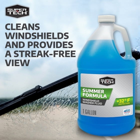 3 Pack Summer Windshield Washer Fluid - Protects Down to +32°F, 1 Gallon Each
