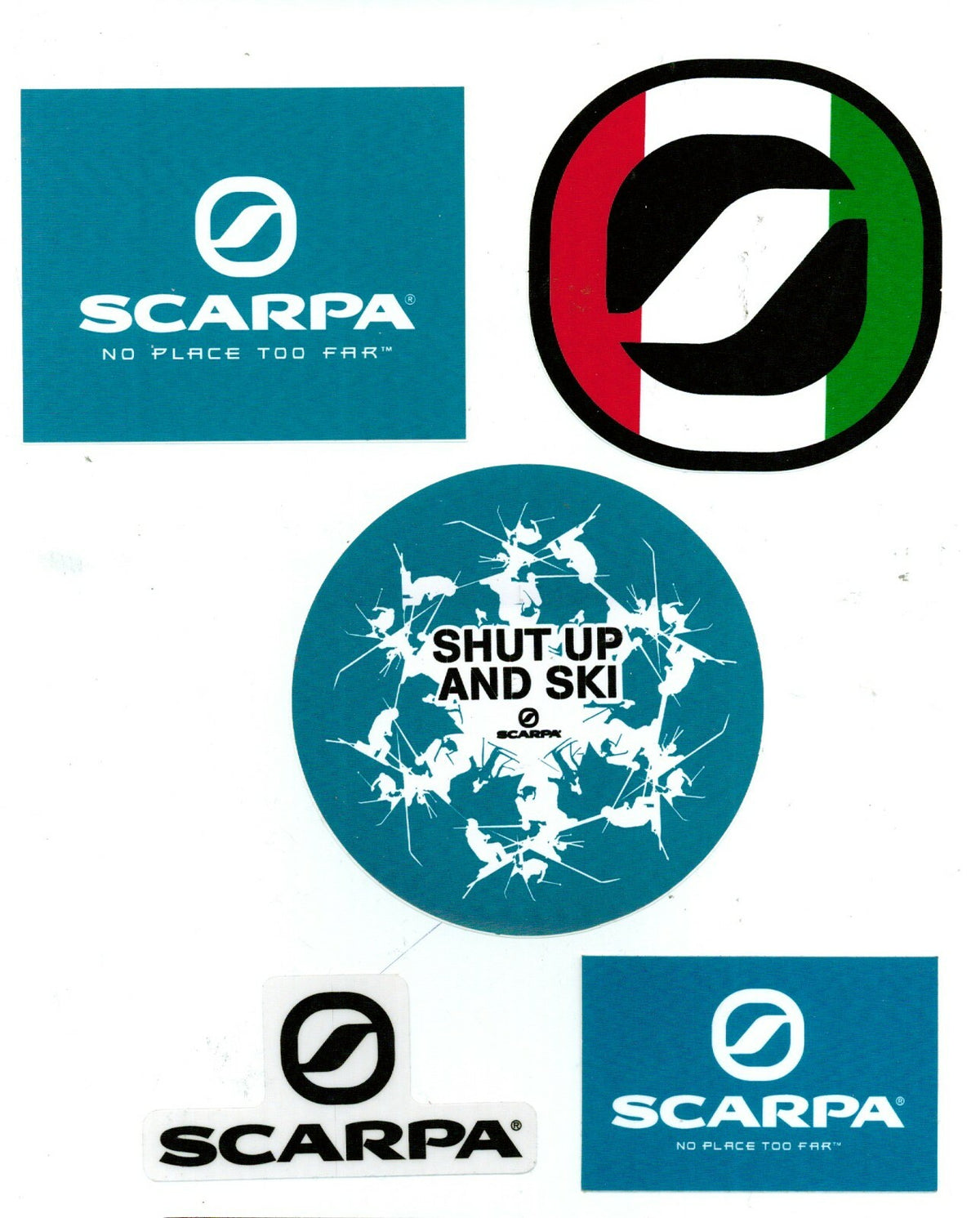 Ski & Snowboard Decals Sticker Set for Mountain Ski Boots & Gear