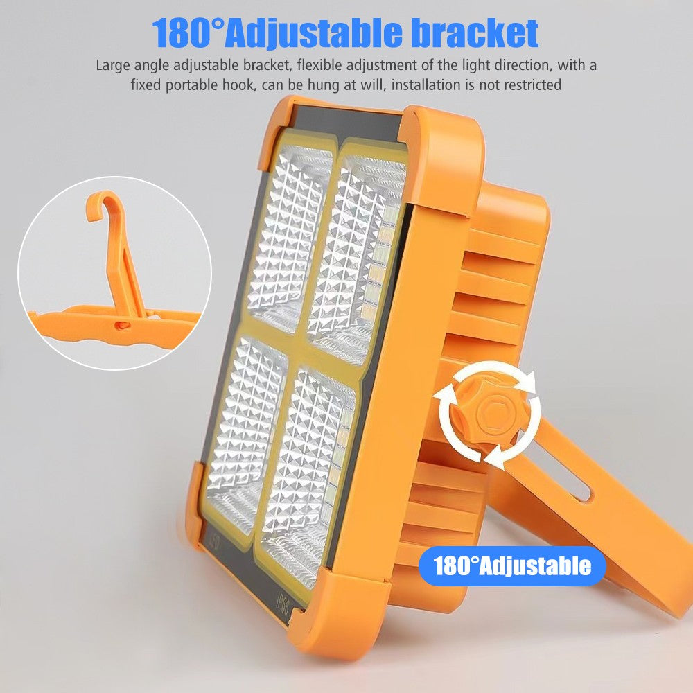 Rechargeable LED Camping Flood Light with Solar & USB Power Bank