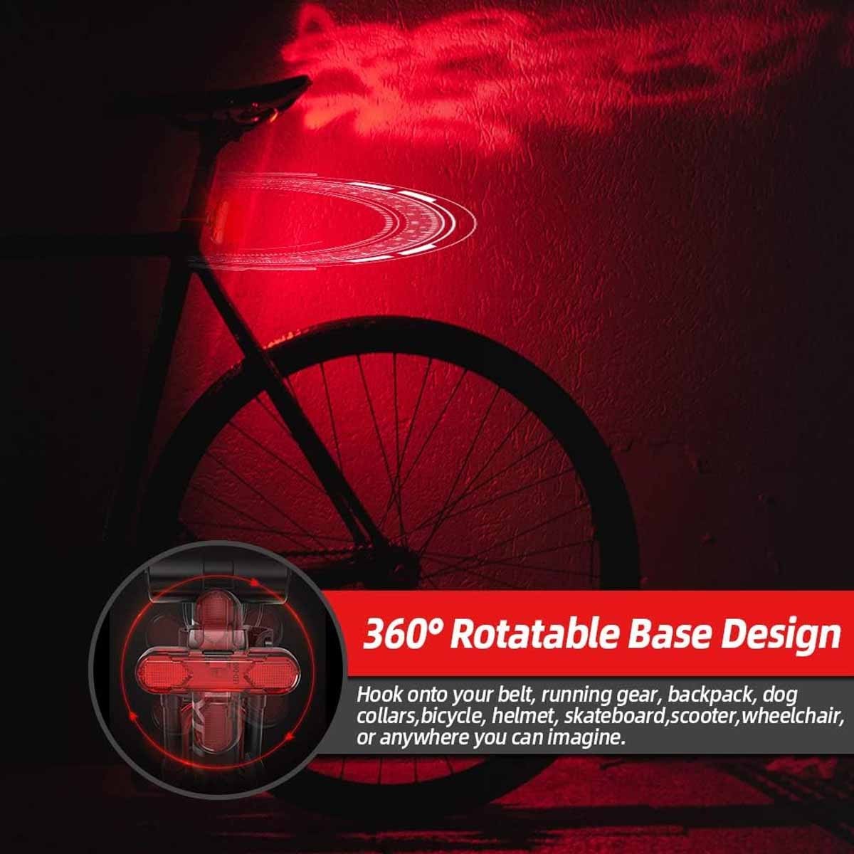 USB Rechargeable Bike Front and Rear LED Headlight Set - Waterproof Cycling Lights