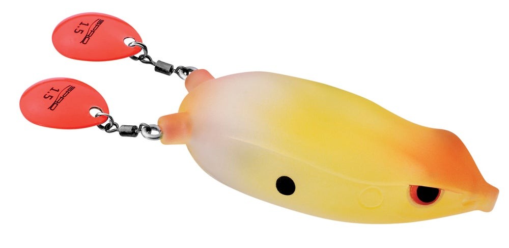 Fishing Topwater Frog Lure with Colorado Blade Legs - Multiple Colors