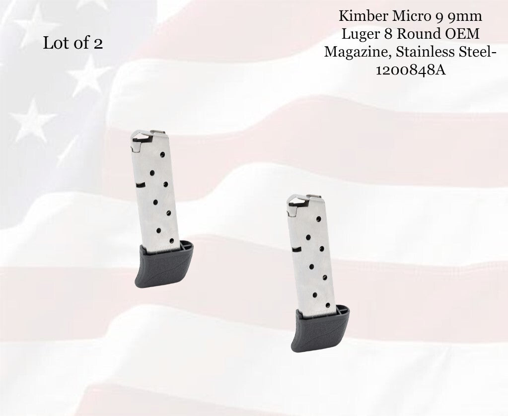 Kimber Micro 9 8-Round OEM Magazine with Extended Basepad - 1200848A