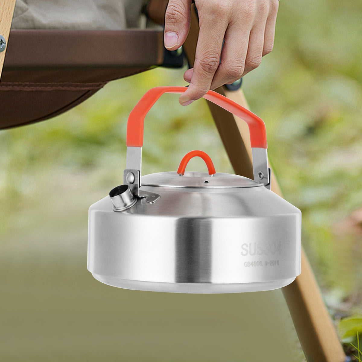 Stainless Steel Camping Kettle — Portable Bushcraft Coffee & Water Boiler