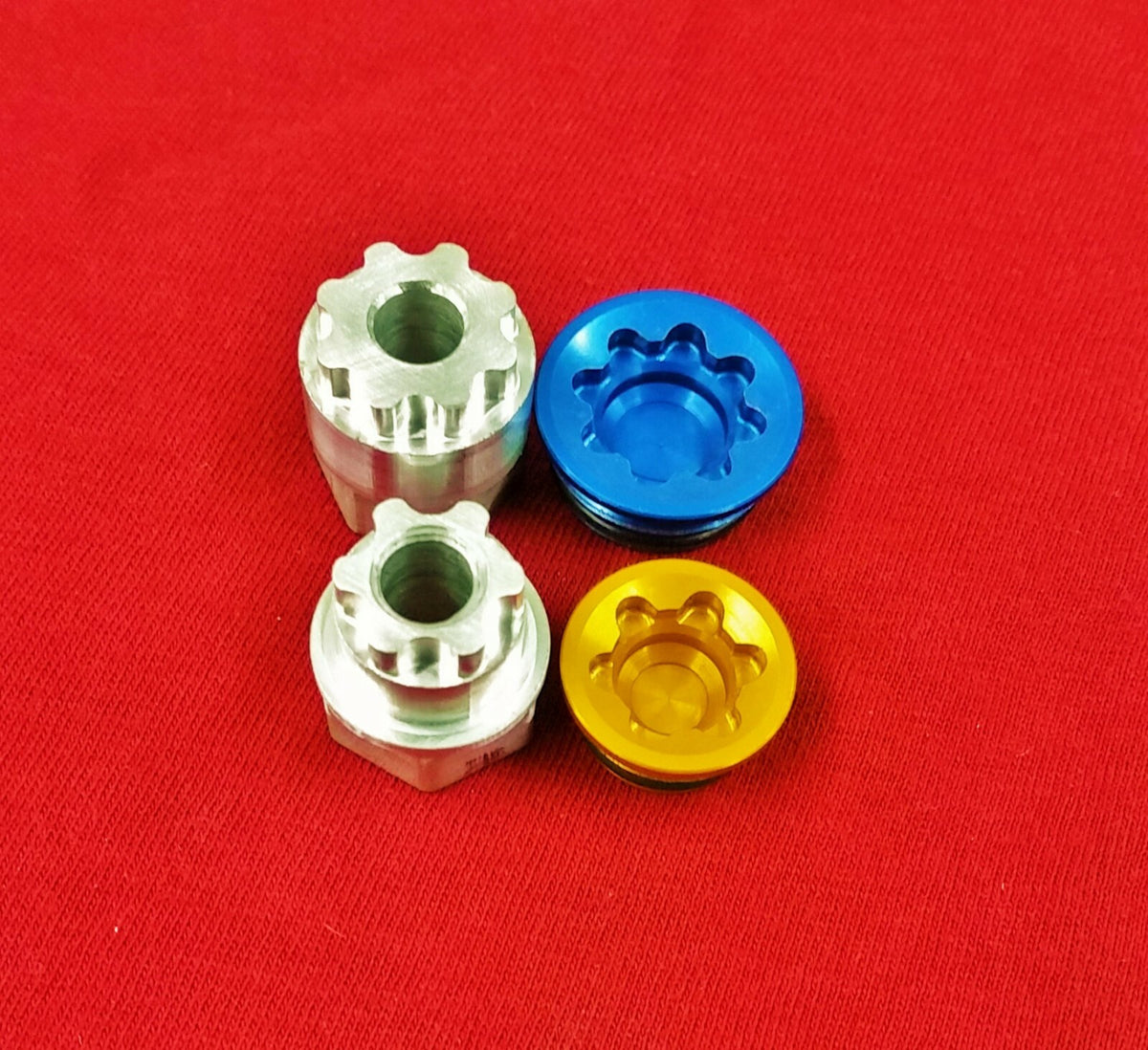 Brake Caliper Bore Cap Tool Set for RX4+ Small & Large Caps - Aluminum Socket
