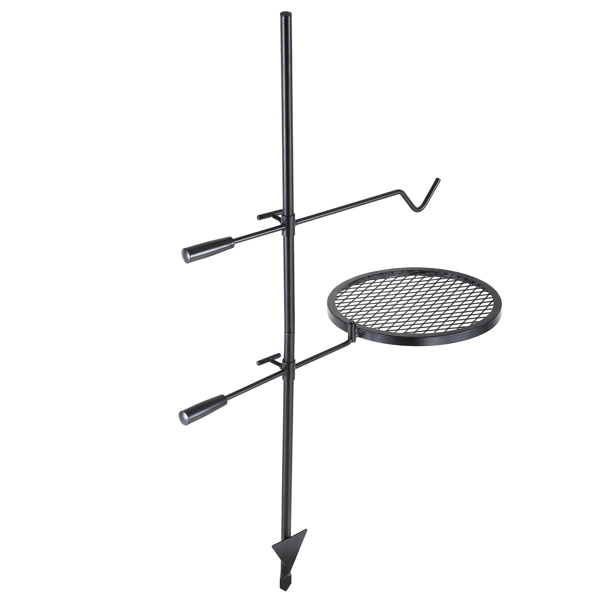Heavy Duty Steel Swivel Campfire Grill with Adjustable Height - Portable Outdoor Cooking Grill