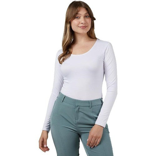 Women’s Lightweight Baselayer Scoop Top - White, Small