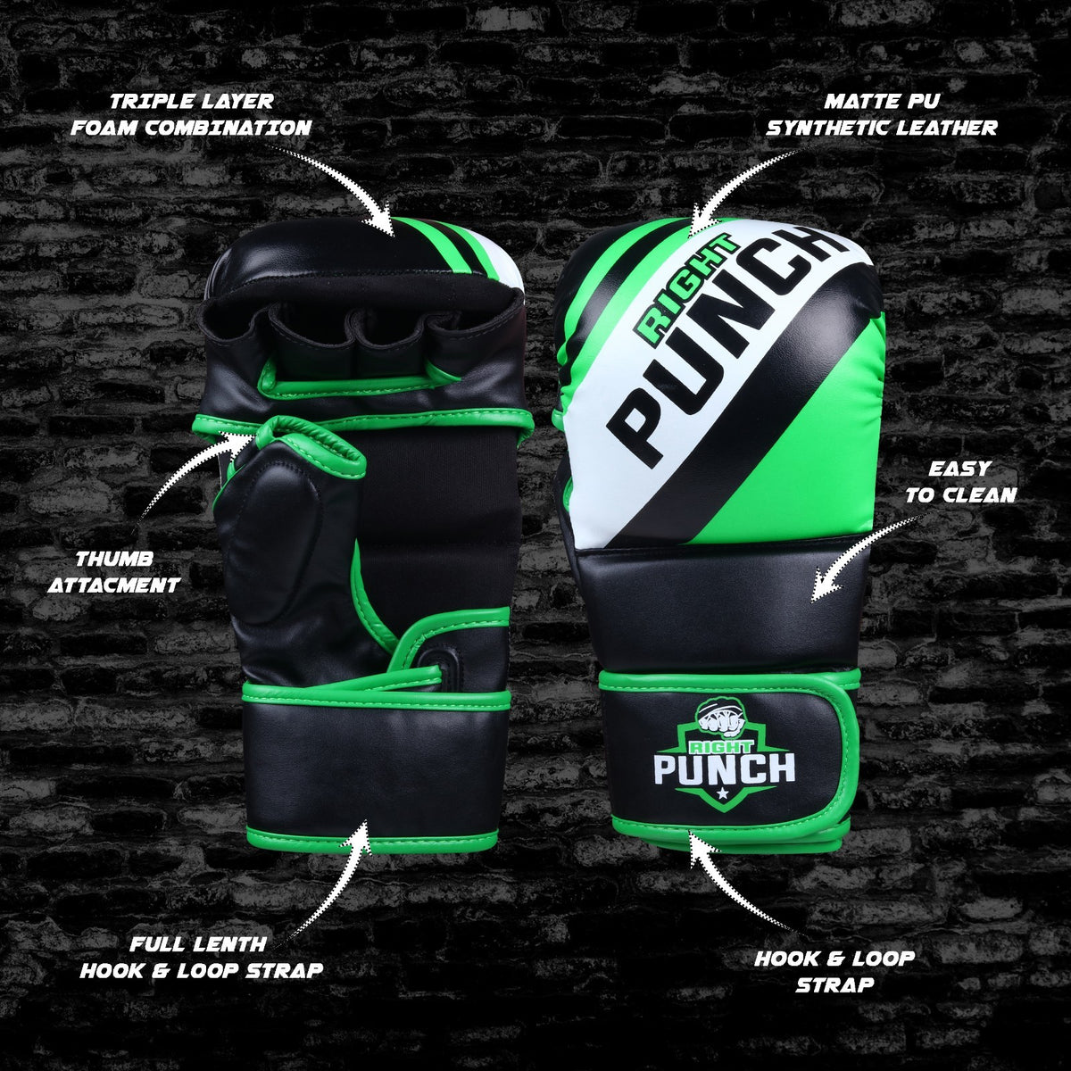 Hybrid MMA Sparring Gloves for Grappling Kickboxing & Martial Arts