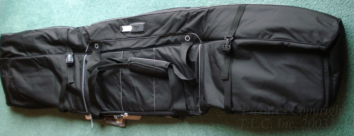 Adjustable Fully Padded Ski Bag for Single Skis - Black
