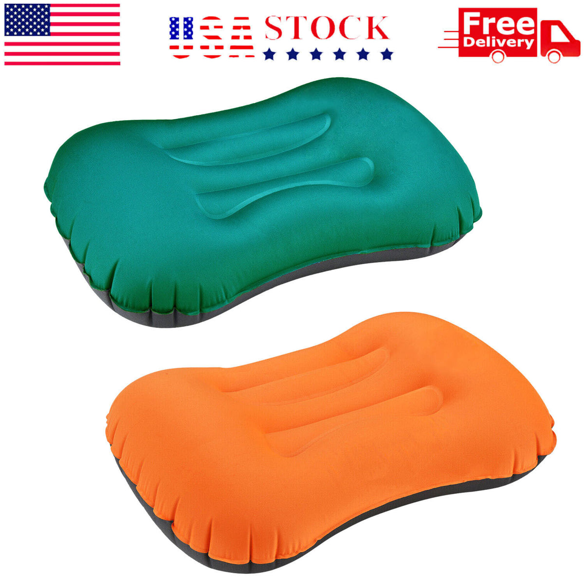 Inflatable Travel Pillow Neck Support Cushion Compact Portable Head Rest