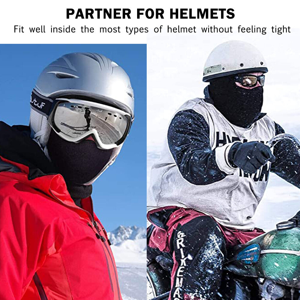 Full Face Ski Mask Balaclava Winter Thermal Fleece Hood Neck Warmer for Cycling