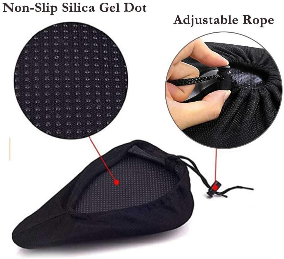 Gel Bicycle Seat Cover Wide Padded Saddle Cushion for Mountain Bike