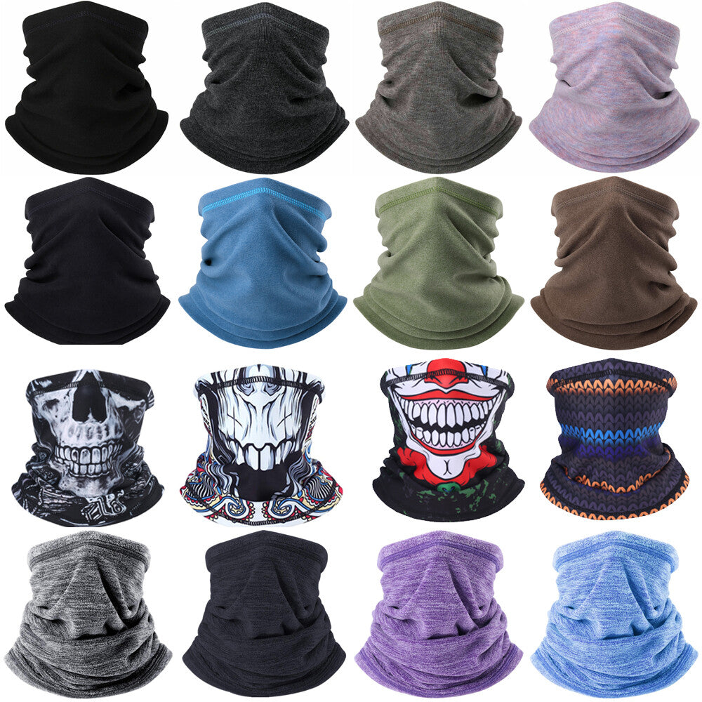 Winter Windproof Fleece Neck Gaiter Face Mask Scarf for Cold Weather