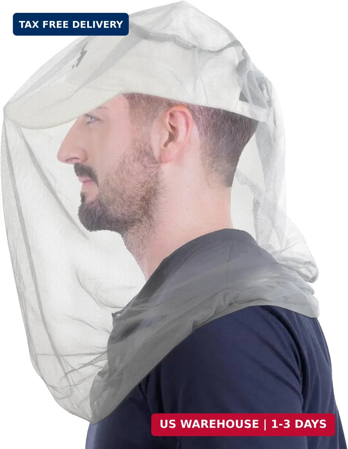 Premium Mosquito Head Net for Insect Protection - Large & Long 2 Pack