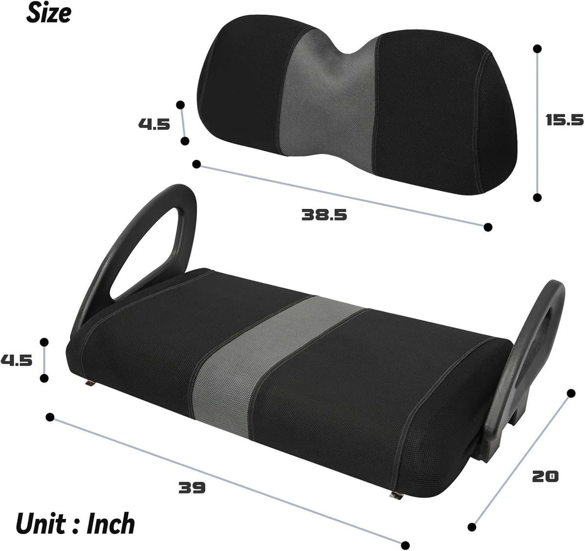 Golf Cart Front Seat Covers for Club Car Precedent 2004-Up - Durable Mesh Protection