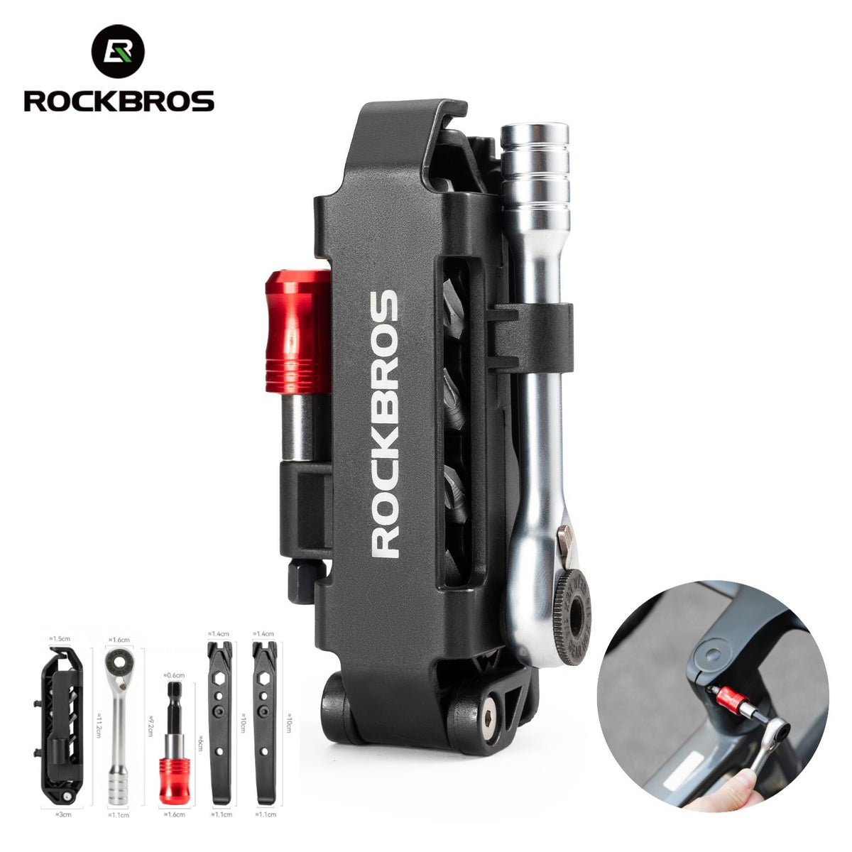 Bike Repair Tool Set with Magnetic Wrench and Portable Storage Bag