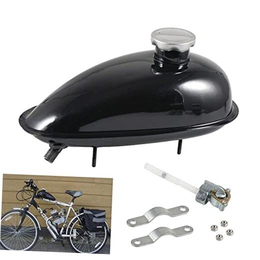 2L Motorcycle Fuel Tank with Cap and Petcock Fits 49cc 66cc 80cc Engines