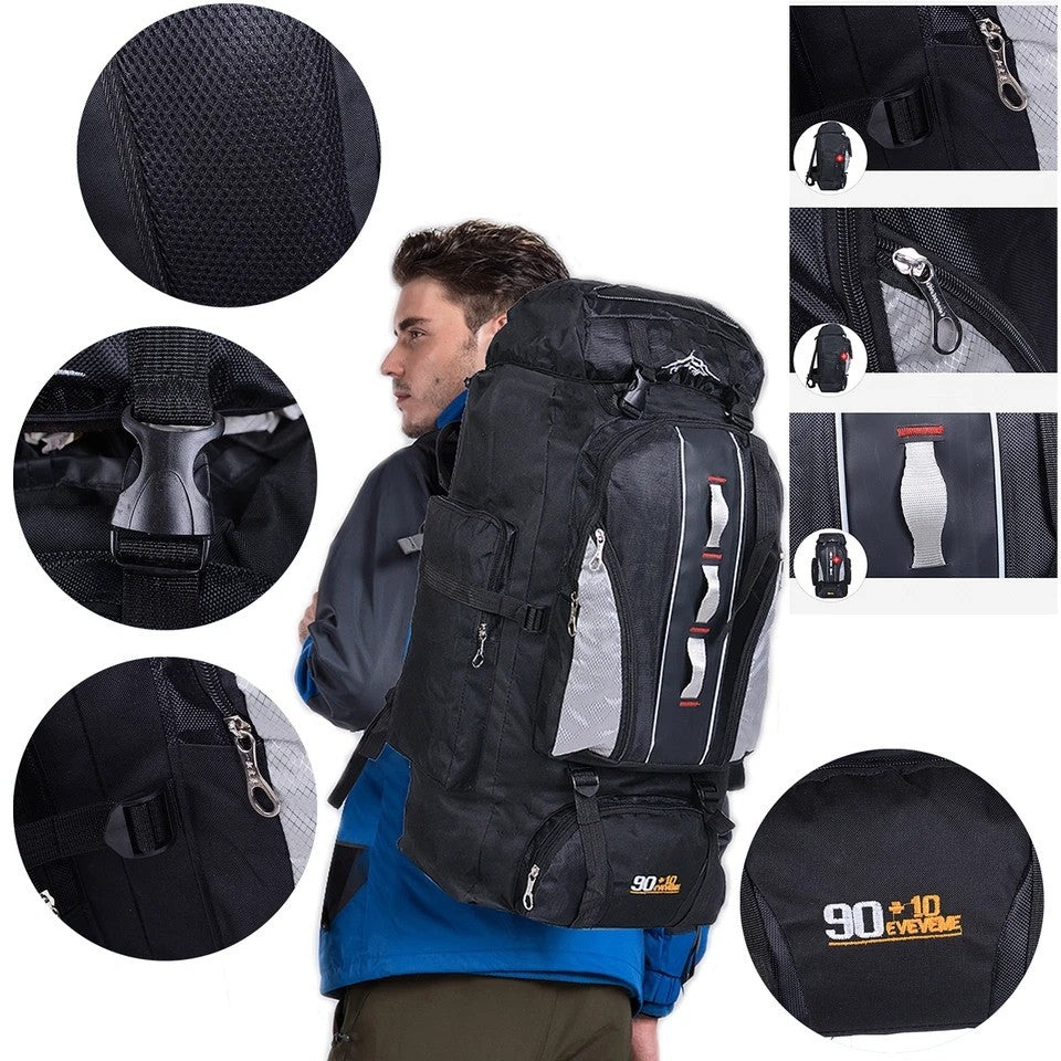 High-Capacity Outdoor Tactical Hiking Backpack Waterproof Camping Rucksack