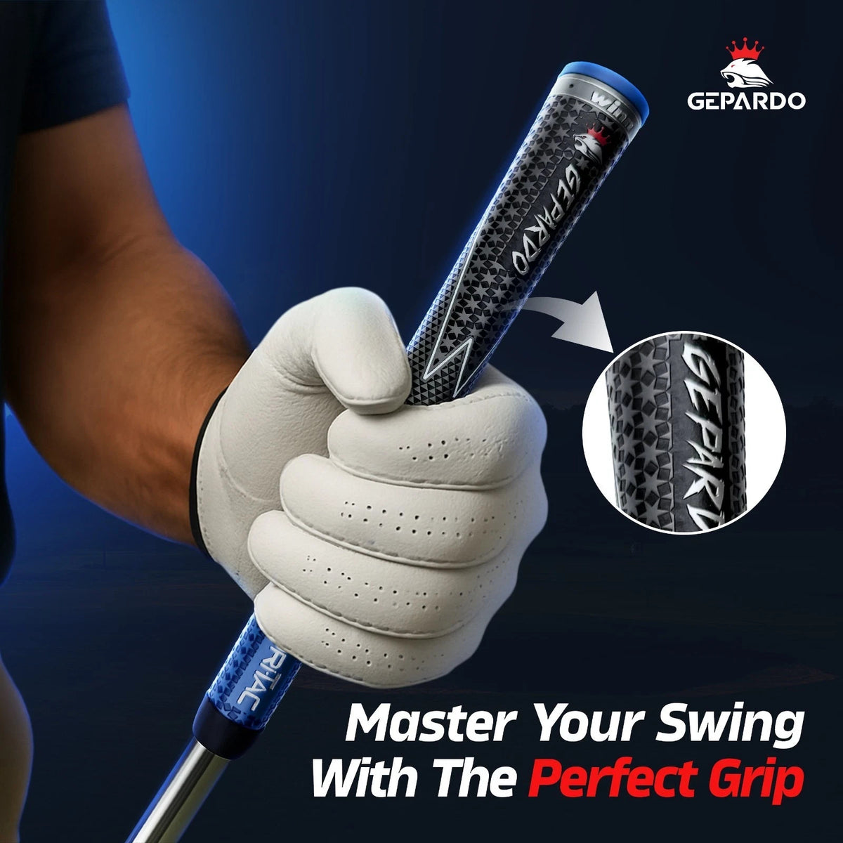 Gepardo Dri-Tac Midsize Comfort Tacky Grip for Sports Equipment - Dark Gray