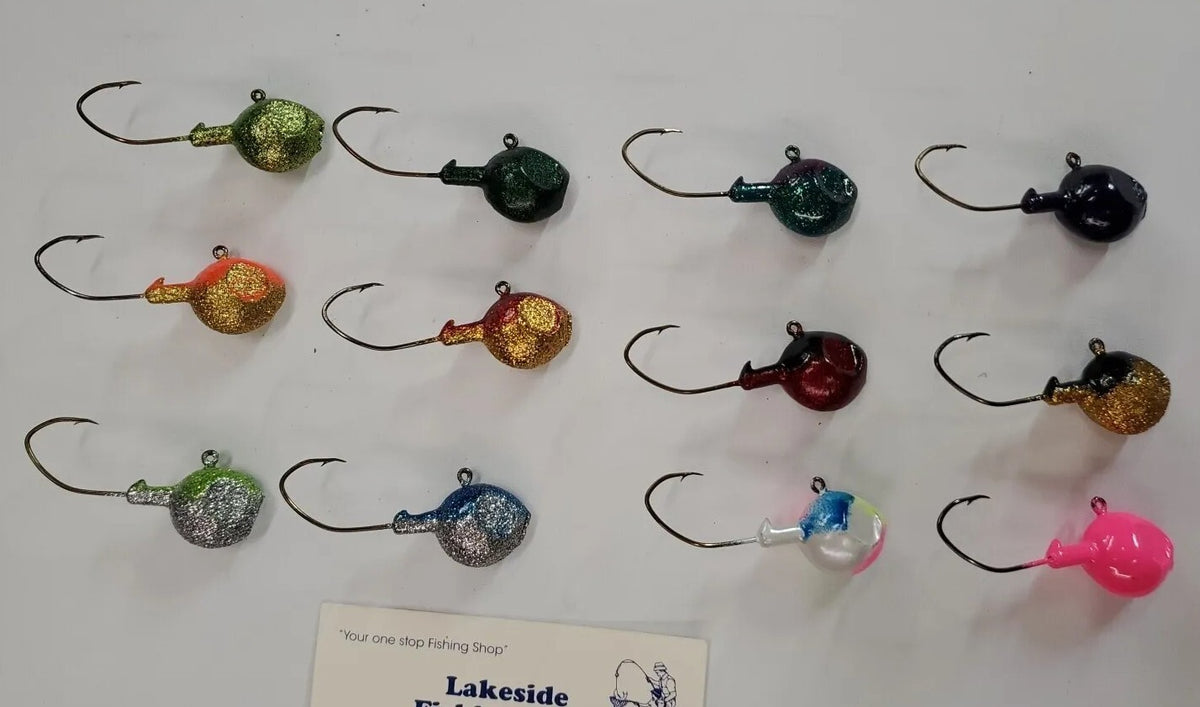 1 OZ Walleye Jig Heads Set for Freshwater Fishing in Detroit & St. Clair Rivers