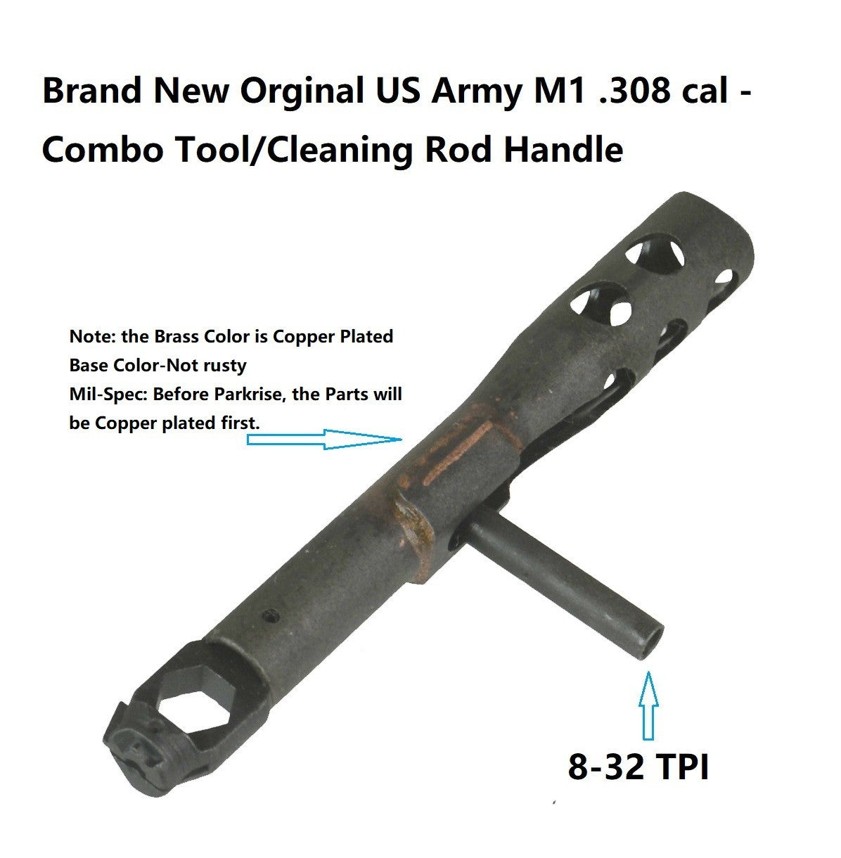 Rifle Cleaning Kit with 4-Piece Rod and Accessories for M1A - Green Pouch