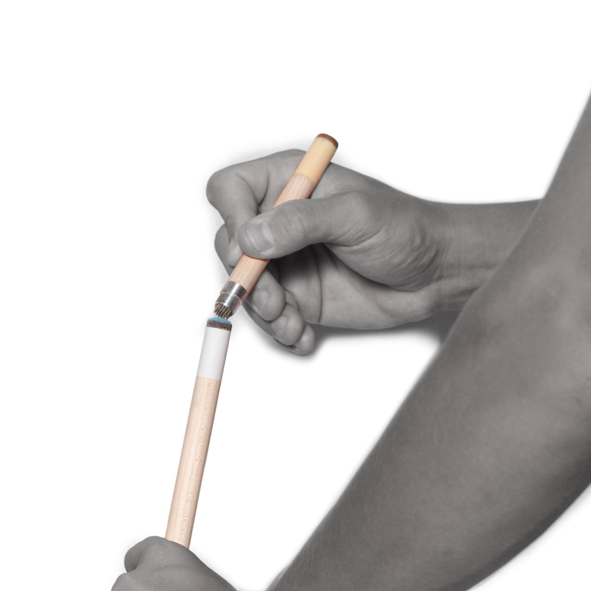 2-in-1 Pool Cue Tip Prep Tool: Pocket Chalk Holder & Tip Pricker