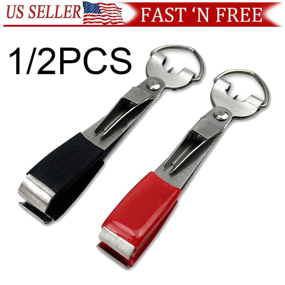 Fishing Line Knot Tying Tool with Cutter and Hook - Stainless Steel