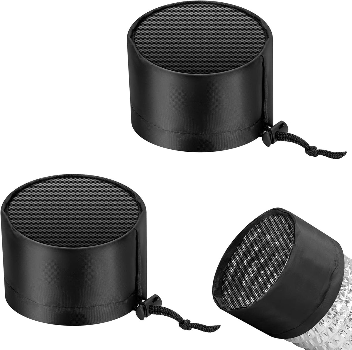 Grow Tent Vent Cover with Elastic Band & Buckle - Dust Filter for 4, 6, 8 Inch Vents