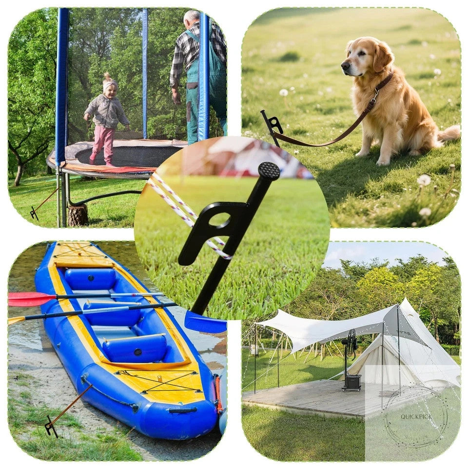 Heavy Duty Steel Tent Stakes Set for Camping and Outdoor Grounds