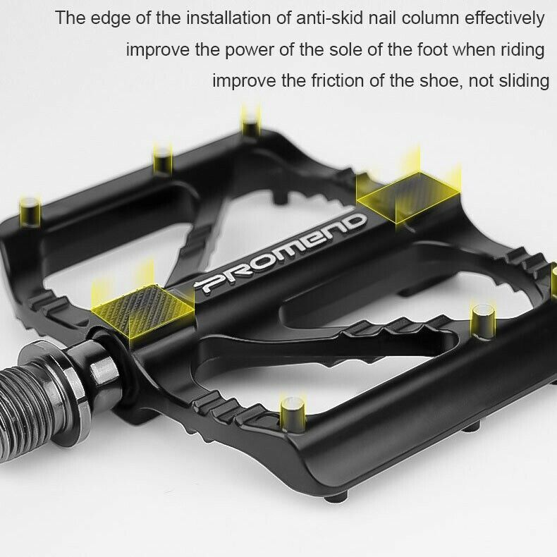 2PCS Mountain Bike Pedals Aluminum Non-Slip MTB Pedals 9/16"