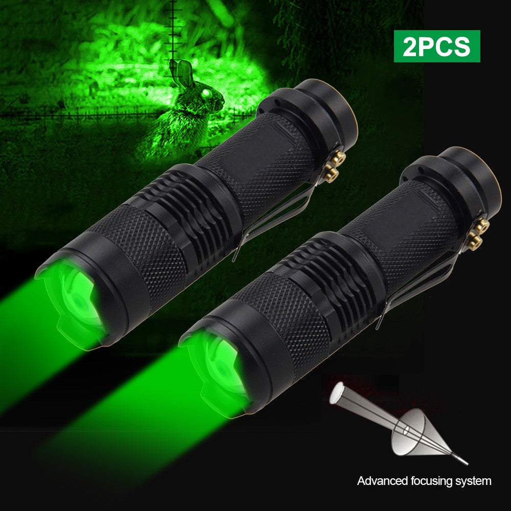 Mini LED Flashlight UV Zoomable Torch for Camping Hiking Night Astronomy