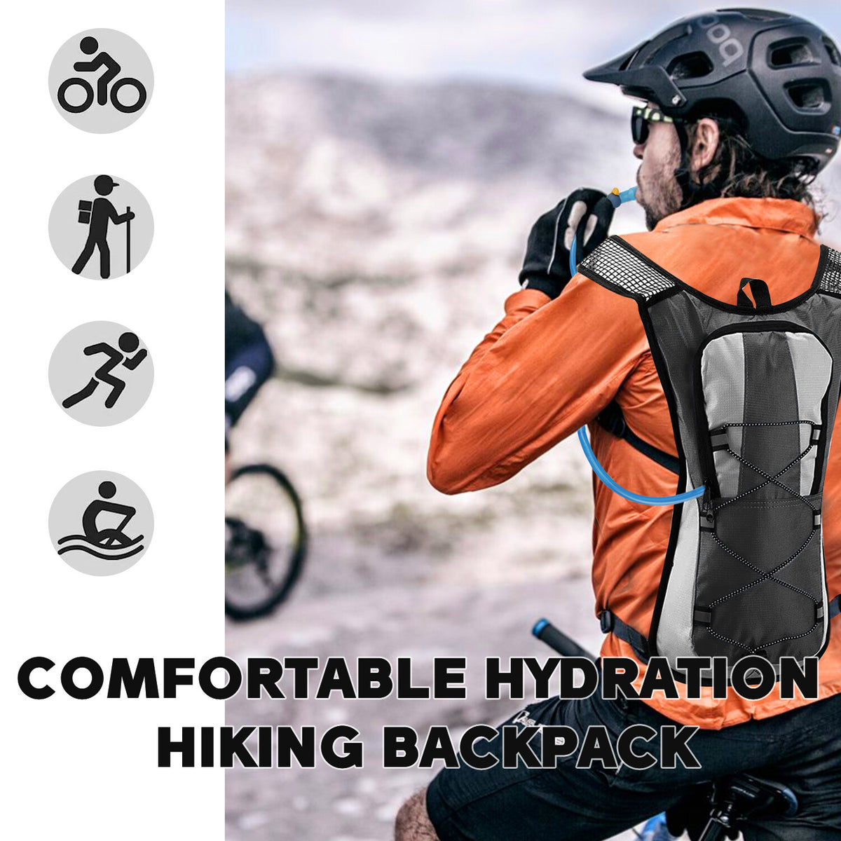 2L Outdoor Hydration Pack Backpack for Running & Hiking